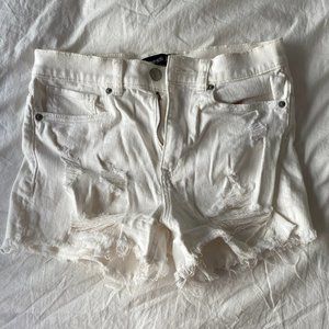 EXPRESS White Denim Shorts